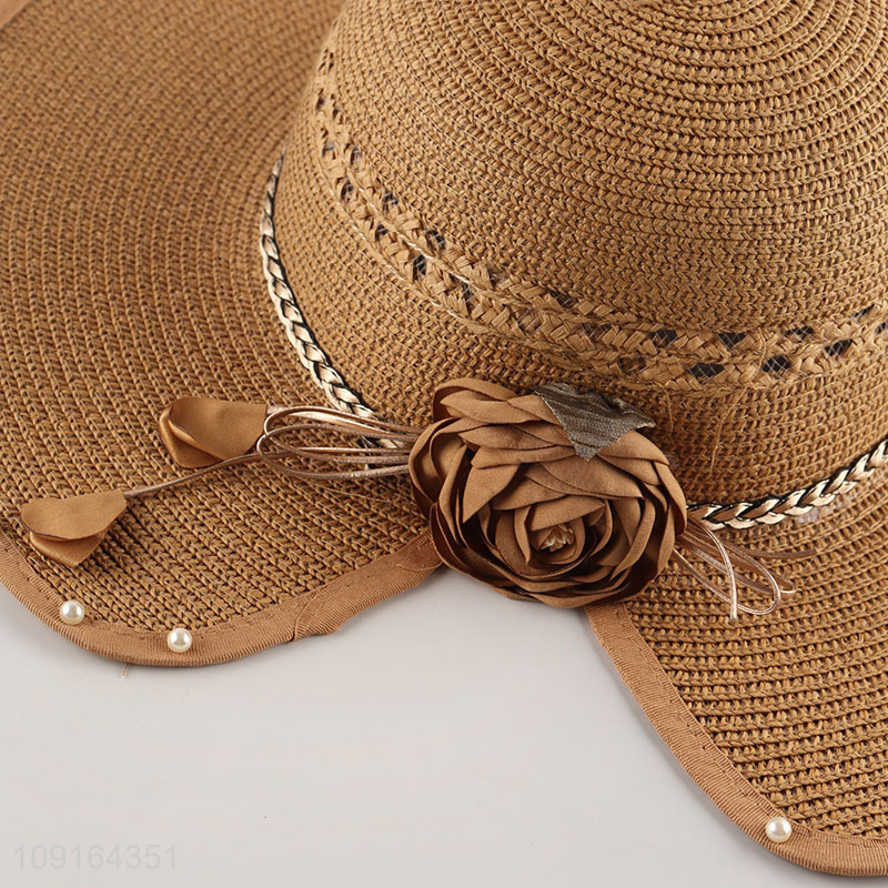 China products outdoor summer ladies straw hat sun hat for sale