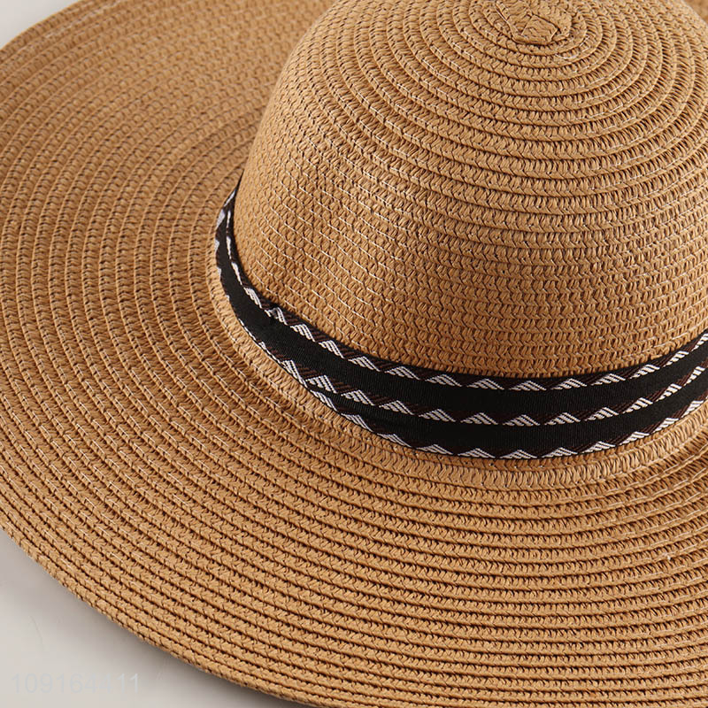 Yiwu market breathable women straw hat sun hat outdoor straw hat