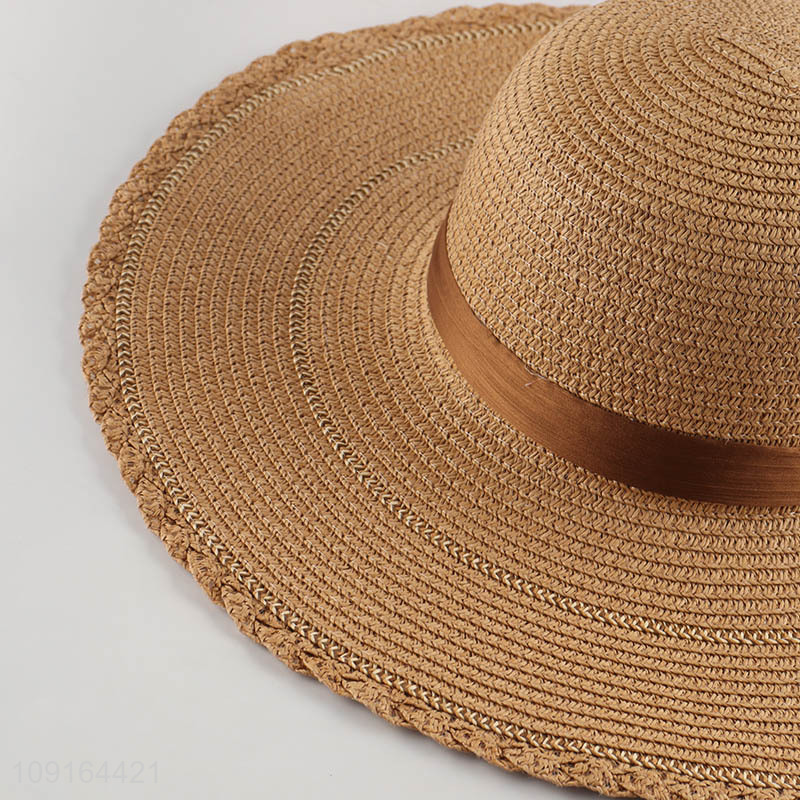 Good selling ladies outdoor summer sun hat straw hat wholesale