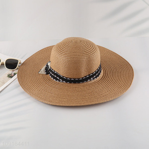 Yiwu market breathable women straw hat sun hat outdoor straw hat
