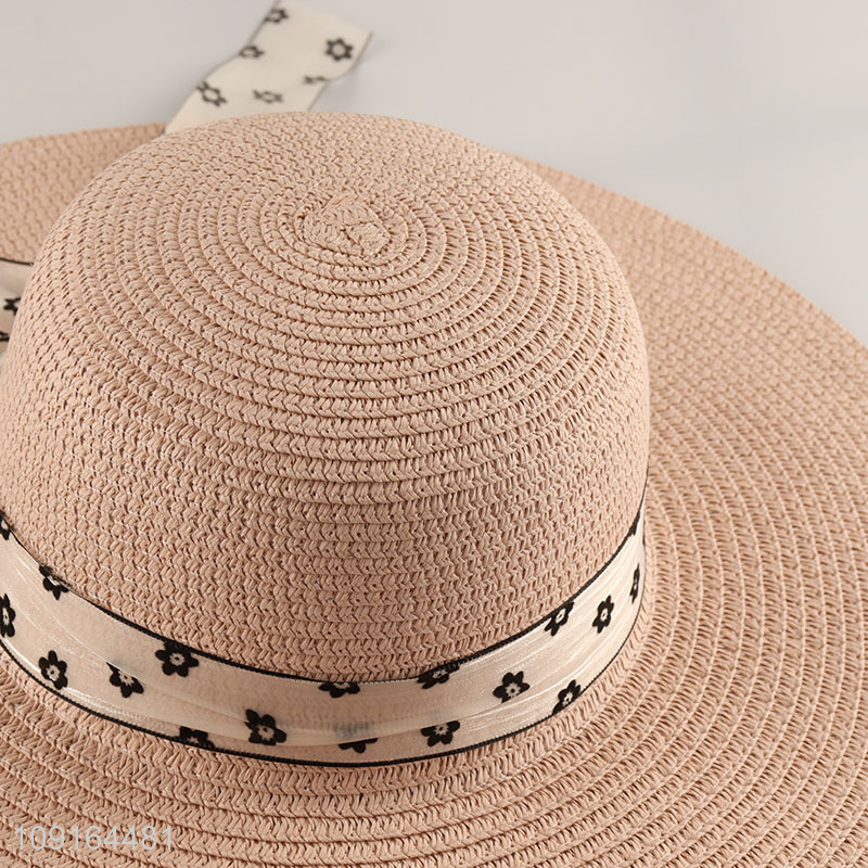 Hot items pink women fashion sun hat straw hat beach hat