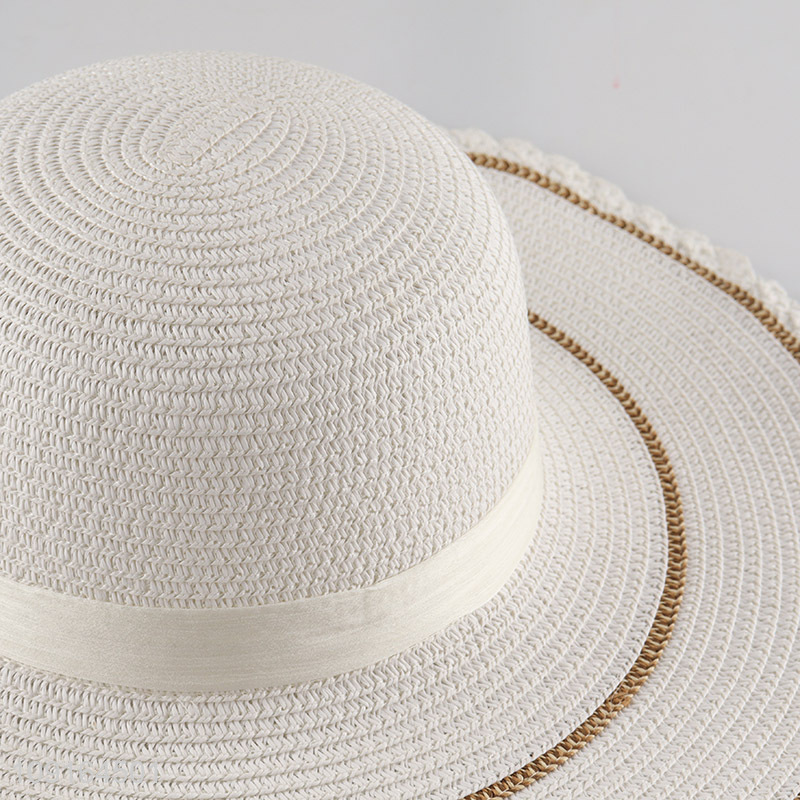 China wholesale white fashion women sun hat straw hat