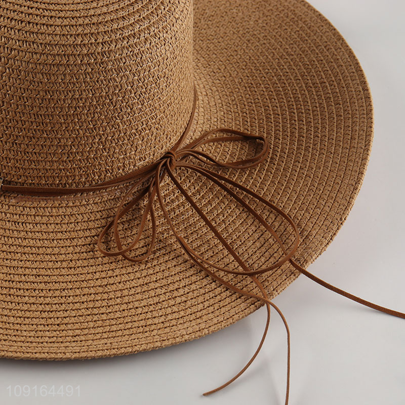 Best selling summer outdoor ladies sun hat straw hat wholesale