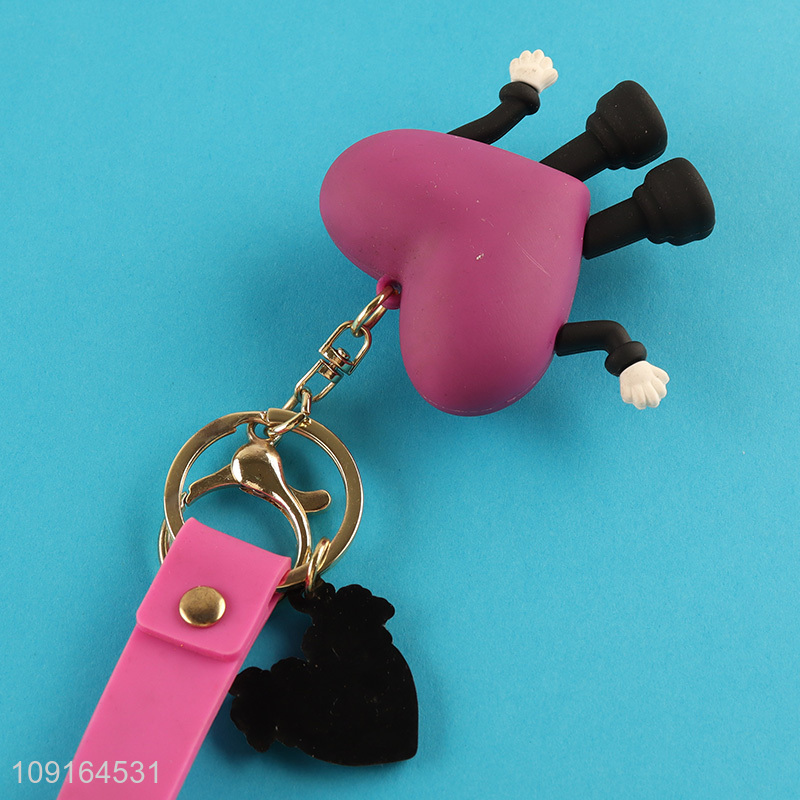 Top selling heart shape pendant cartoon keychain for gifts