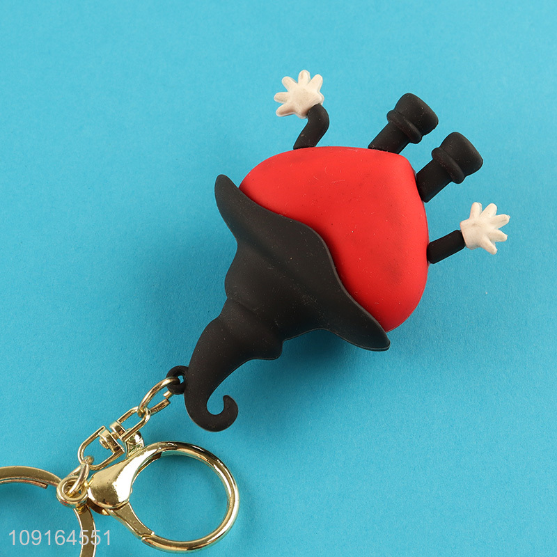 Yiwu market cartoon portable heart pendant keychain for sale