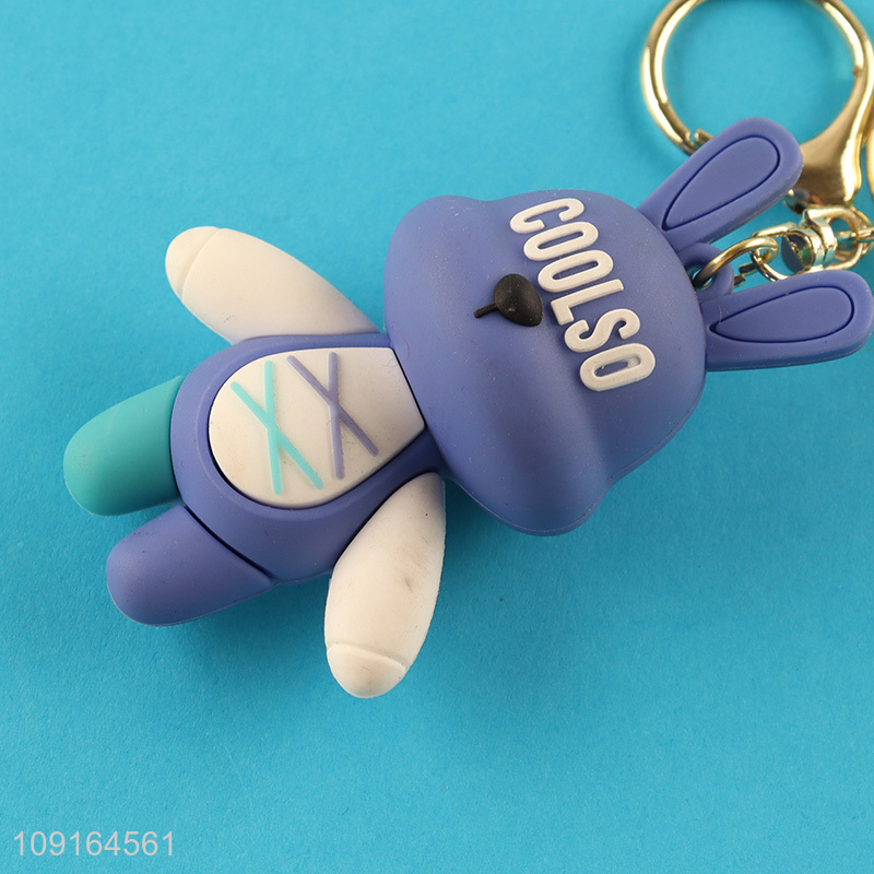 Good selling multicolor rabbit shape pendant keychain wholesale