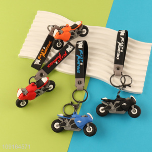 Top quality multicolor motorcycle shape pendant keychain