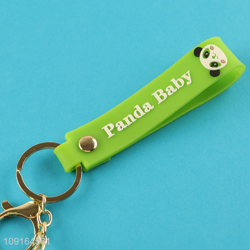 China factory cartoon panda pendant plastic keychain
