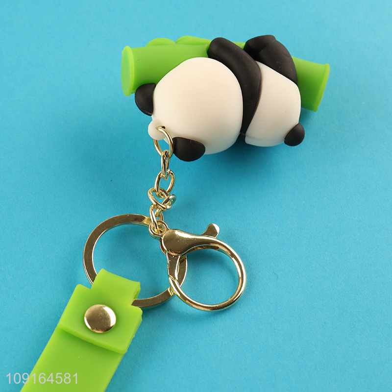 China factory cartoon panda pendant plastic keychain