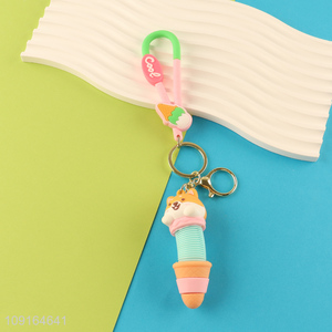 China wholesale cartoon pendant plastic cute keychain key ring