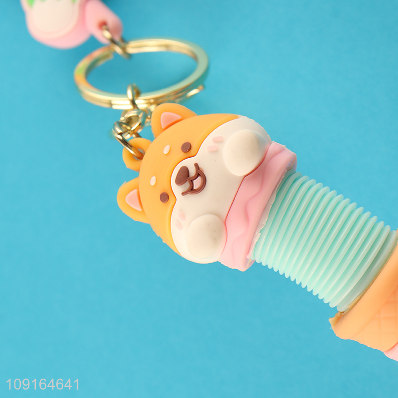 China wholesale cartoon pendant plastic cute keychain key ring