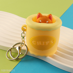 Good quality portable plastic keychain key ring for sale