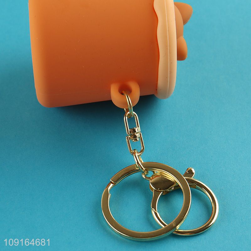 Top sale portable cartoon keychain key ring for gifts