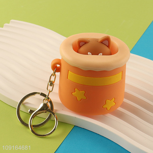 Top sale portable cartoon keychain key ring for gifts