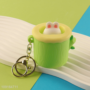 Good selling cute rabbit pendant cartoon keychain key ring