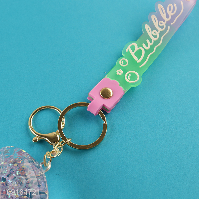 Low price multicolor portable plastic keychain key ring