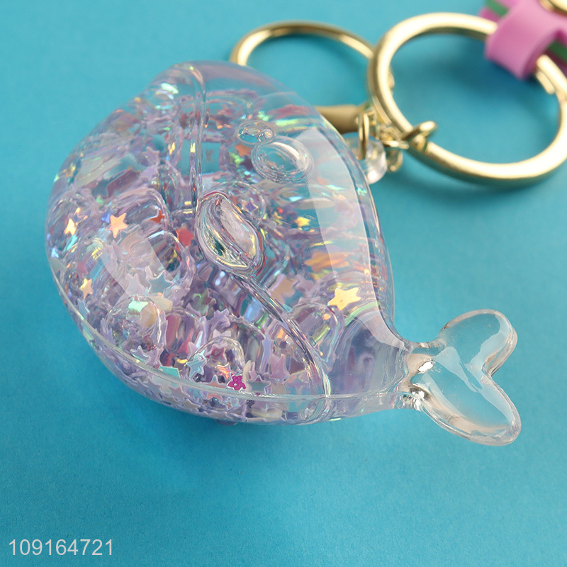 Low price multicolor portable plastic keychain key ring