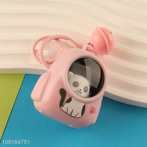 Most popular pink portable plastic keychain key ring