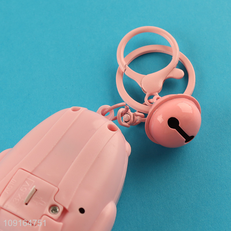Most popular pink portable plastic keychain key ring