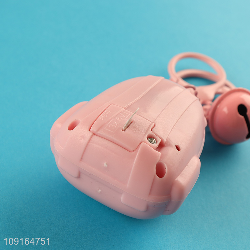 Most popular pink portable plastic keychain key ring