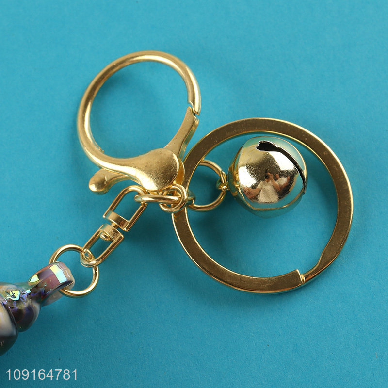 Best selling multicolor conch pendant keychain key ring
