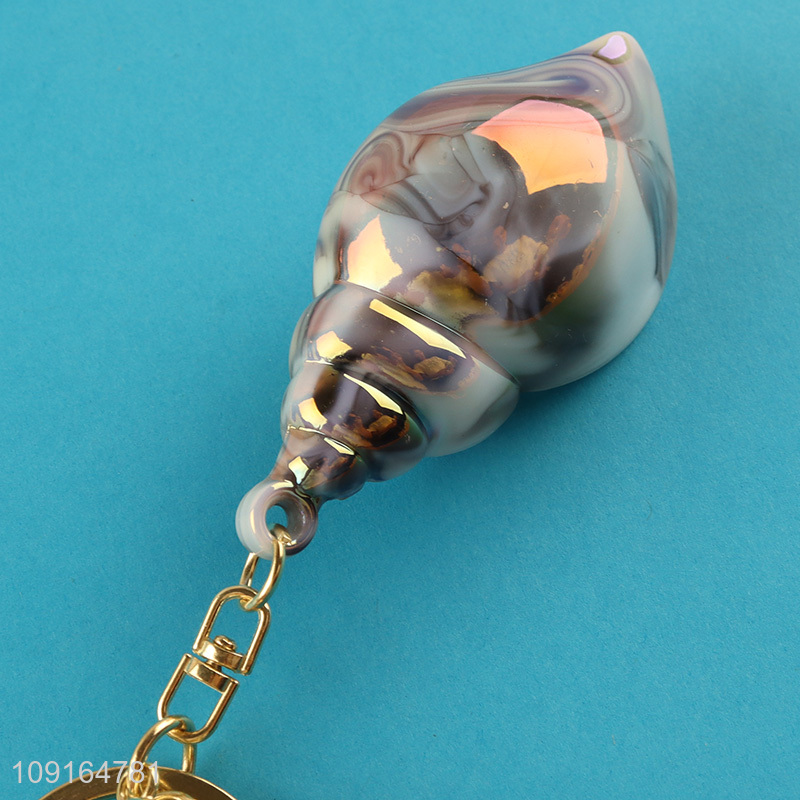 Best selling multicolor conch pendant keychain key ring