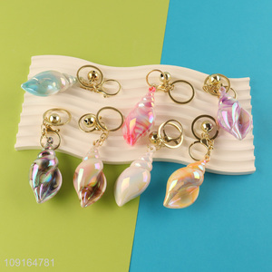 Best selling multicolor conch pendant keychain key ring
