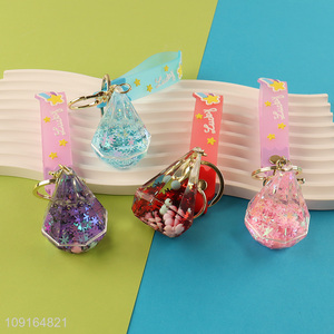 Hot selling multicolor portable plastic keychain key ring