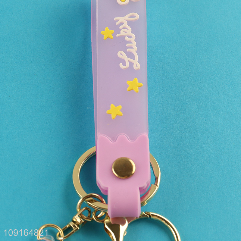 Hot selling multicolor portable plastic keychain key ring