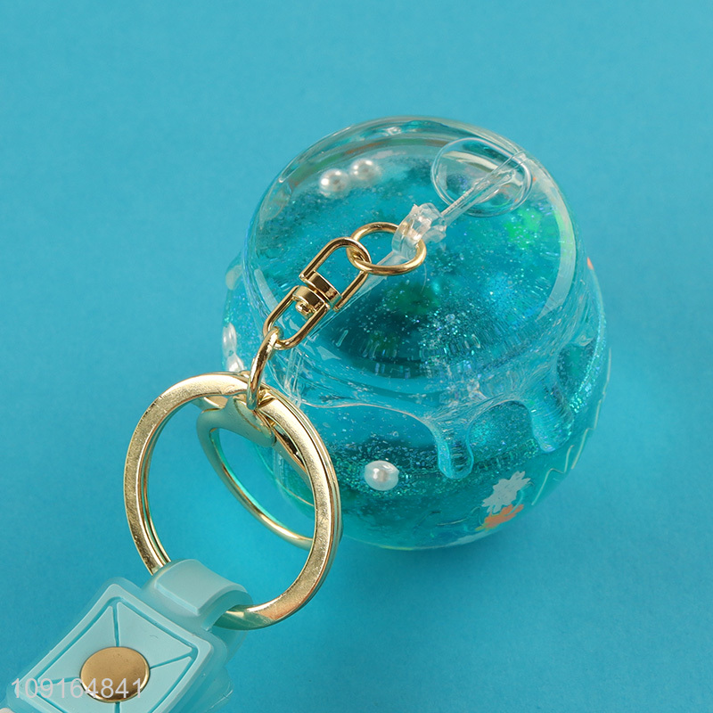 Top selling multicolor honey jar pendant keychain key ring