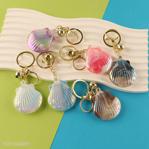 China products shell pendant keychain key ring for gifts