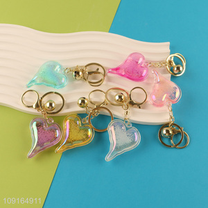 China wholesale heart shape pendant keychain key ring