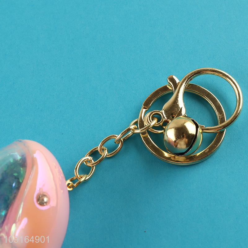 Top quality whale shape multicolor pendant keychain key ring