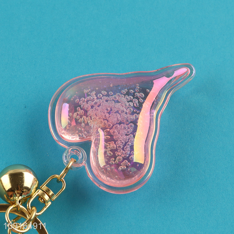 China wholesale heart shape pendant keychain key ring