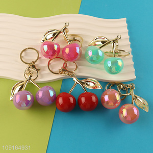 Top products cherry pendant multicolor keychain key ring