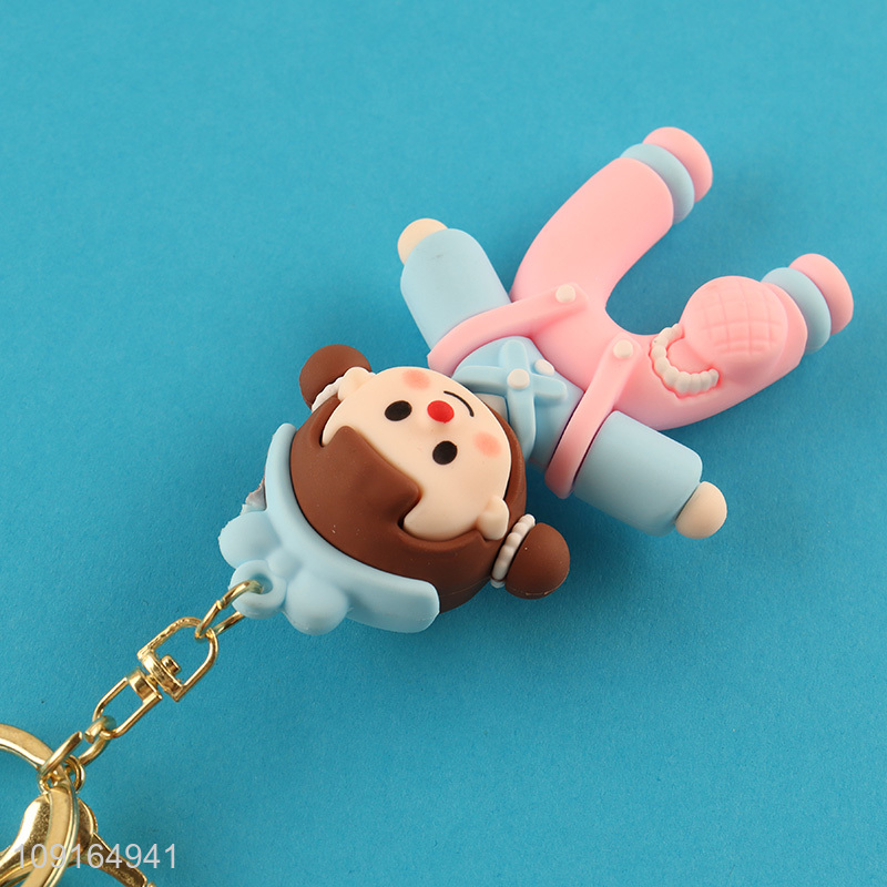 China products multicolor girls pendant keychain key ring