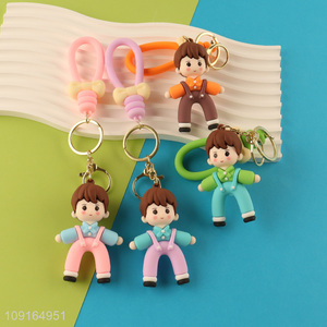 Yiwu market portable boys pendant keychain key ring for sale