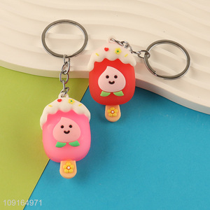 China supplier multicolor popsicle pendant keychain key ring