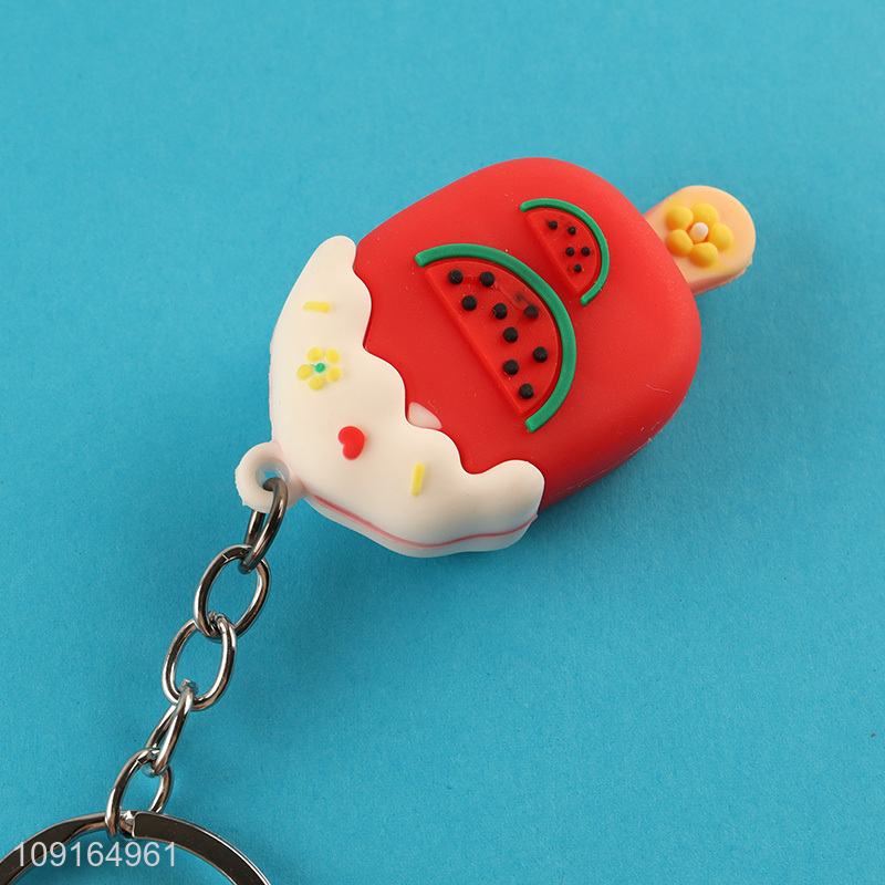 Yiwu market multicolor popsicle pendant keychain key ring