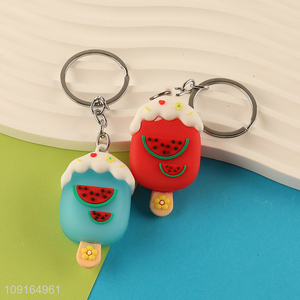 Yiwu market multicolor popsicle pendant keychain key ring