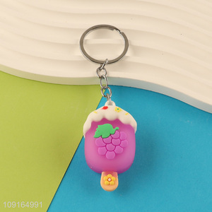 Low price grape popsicle keychain key ring for gifts
