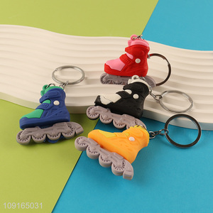 Most popular multicolor roller skates pendant keychain key ring