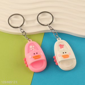 China products multicolor slippers pendant keychain key ring