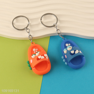 Top selling slippers pendant portable keychain key ring wholesale