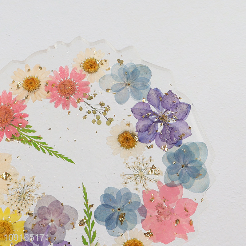 Hot Selling Resin Dried Flower Coasters Natural Floral Coasters