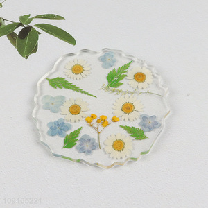 Factory Supply Dried Flower Coasters Dining Table Aesthetic Coasters
