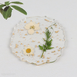 High Quality Dried Flower Cup Coasters Resin Coasters for Drinks