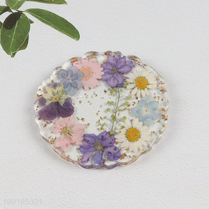 China Imports Flower Coasters Dried Flower Drink Coasters Cup Mats