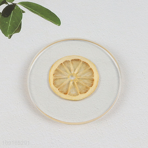Factory Price Lemon Slice Cup Coasters Resin Coasters for Drinks