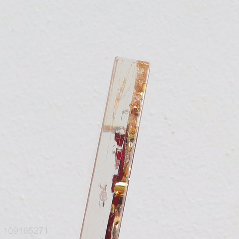 New Product Dried Flower Coasters Square Epoxy Resin Flower Coasters